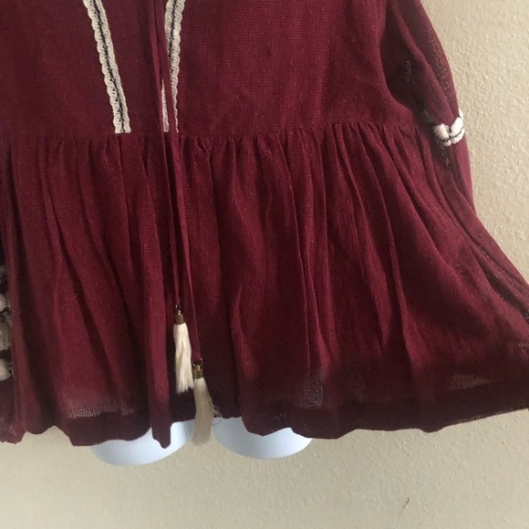 Vineet Bahl Anthropologie Nisha Boho Balloon Sleeves Peasant Top Size M - Picture 9 of 16